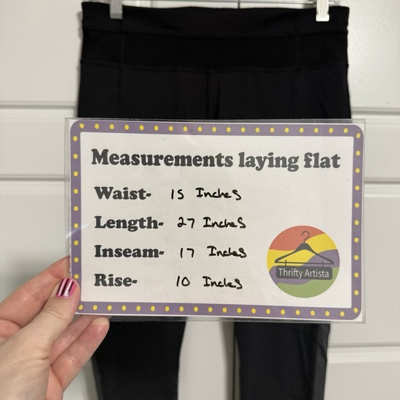 Lululemon Black Mesh Panel Crop Leggings Pants Womens Size 8 - Picture 2 of 8